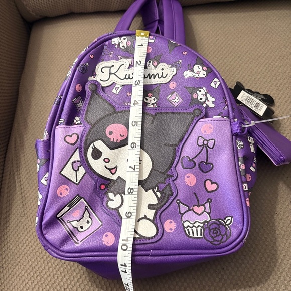 Kuromi Kids Backpack and Coin Pouch in Purple - Picture 7 of 8